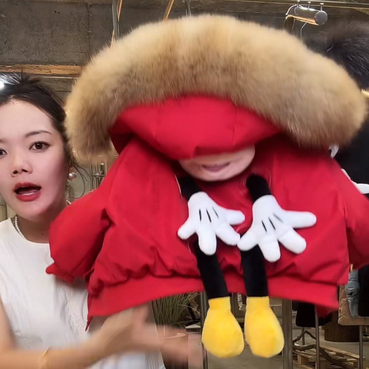 左西正儿童秋冬羽绒棉服爆款2026新款大毛领棉衣男女童棉袄外套大