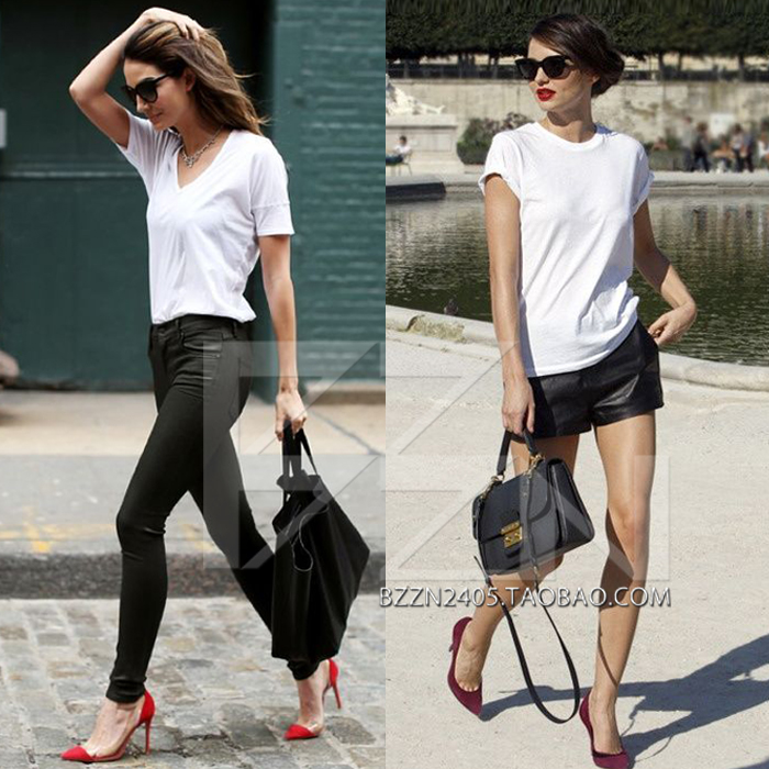 BZZN°×T-Shirt »¬Ë¬Ë¿¹âÃÞÐÞÉíÔ²Áì¶ÌÐäTÐôÅ®Ïļ¾¼òÔ¼°Ù´îÈ«ÃÞVÁì