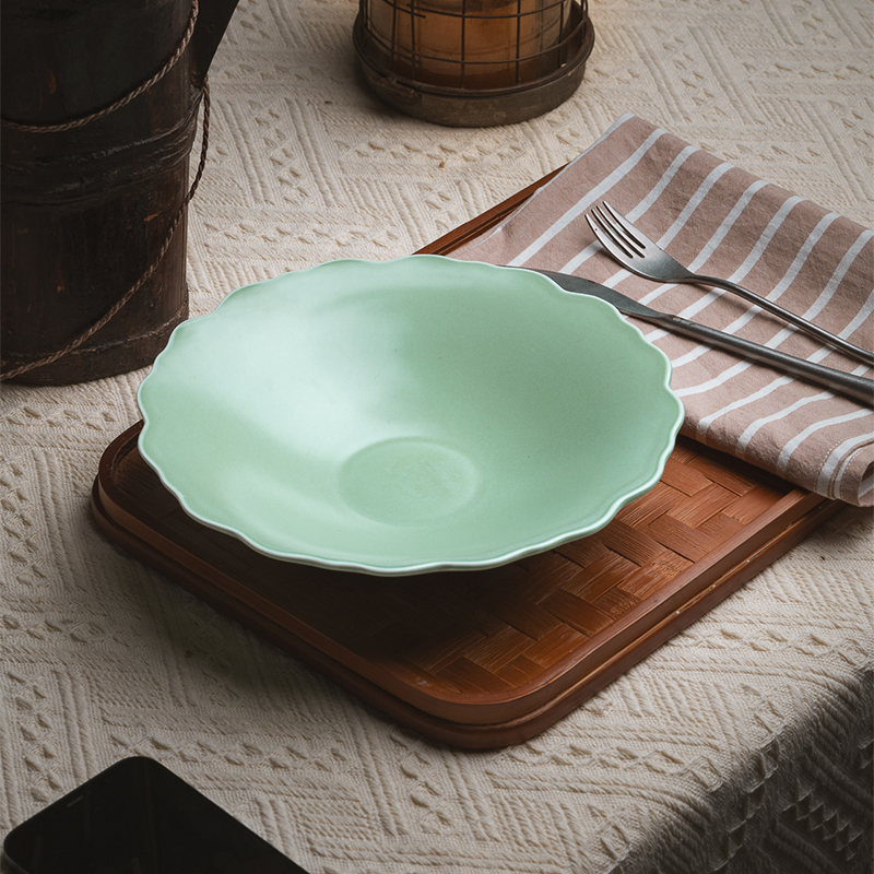 盘子菜盘沙拉盘设计感小众西餐盘