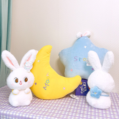 鼻涕熊正版月亮小白兔子玩偶星星