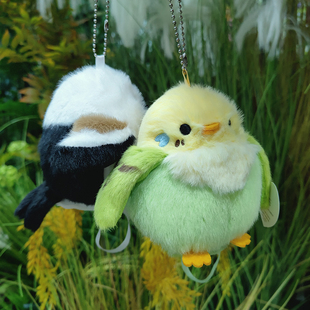 拉比泰站肩雏鸟小麻雀玄凤鹦鹉可爱公仔毛绒玩偶儿童摆件挂件礼物