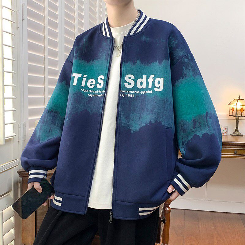 春秋季新款青少年外套棒球服男初中高中学生潮流帅气大童春装夹克