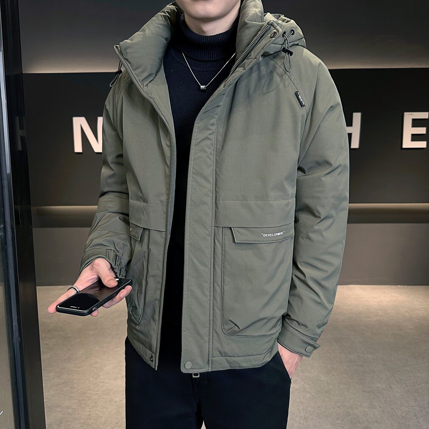 羽绒服男士冬装连帽外套2025新款白鸭绒保暖防风冲锋衣款青年棉服,运动服/休闲服装,运动套装,淘宝优惠券,粉丝福利购,淘宝优惠卷