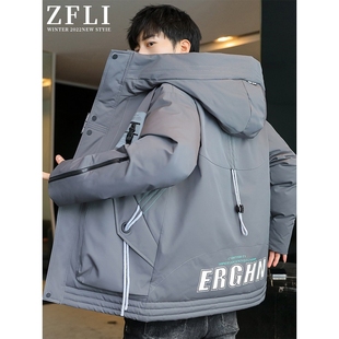 冬季外套男连帽潮牌宽松休闲棉服男款加厚保暖棉衣冬装棉袄子衣服