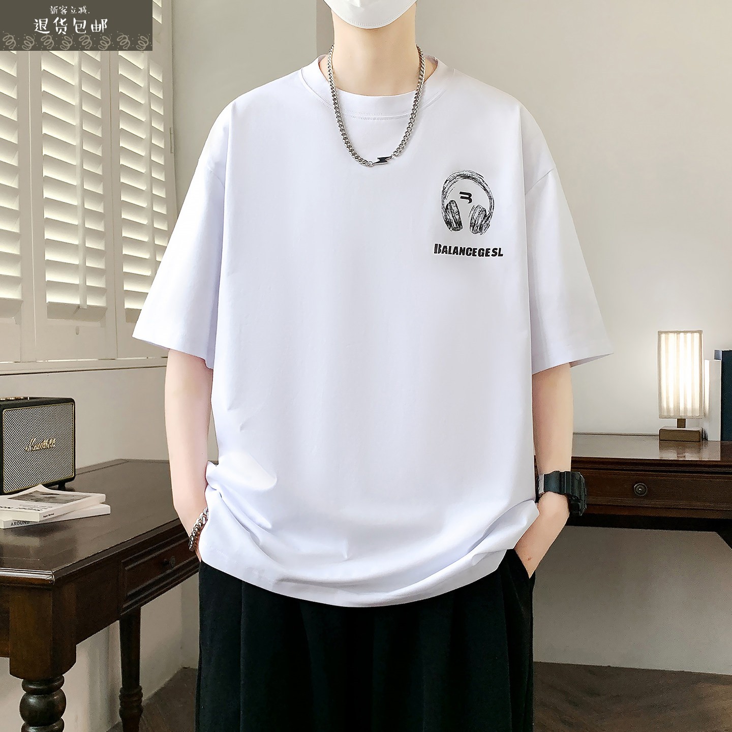 青少年短袖t恤男孩13-15岁初高中学生帅气夏装14宽松大童棉体恤衫