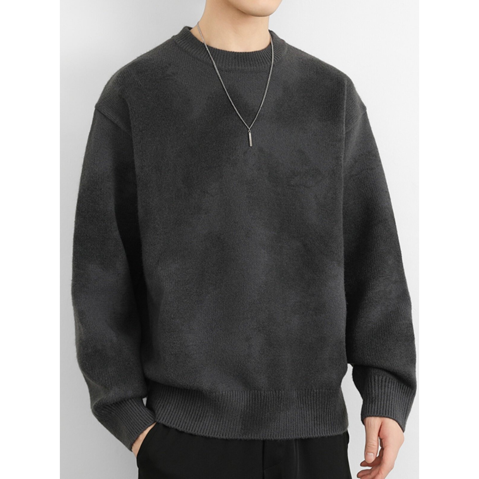 高级感圆领毛衣男装个性秋冬季新款慵懒风潮流毛衫内搭加厚针织衫,户外/登山/野营/旅行用品,作训外套/套装/野战套装,淘宝优惠券,粉丝福利购,淘宝优惠卷