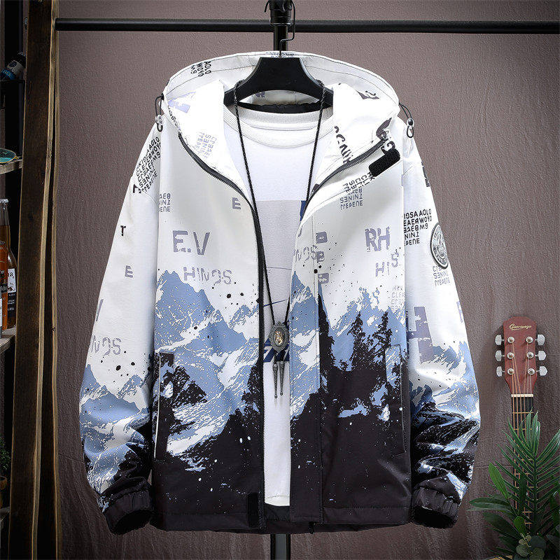 青少年春秋季新款夹克外套男冲锋衣初中高中学生帅气大童男装春装