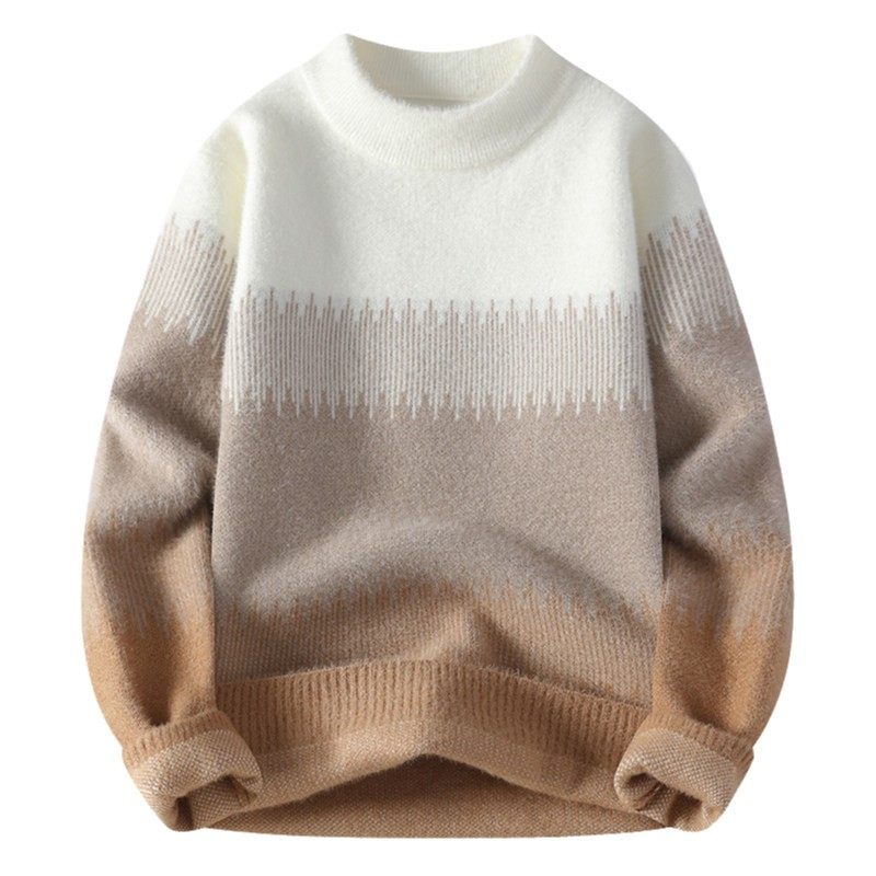 渐变水貂绒半高领毛衣男青少年秋冬季2025新款加厚线衣男装针织衫,户外/登山/野营/旅行用品,作训外套/套装/野战套装,淘宝优惠券,粉丝福利购,淘宝优惠卷