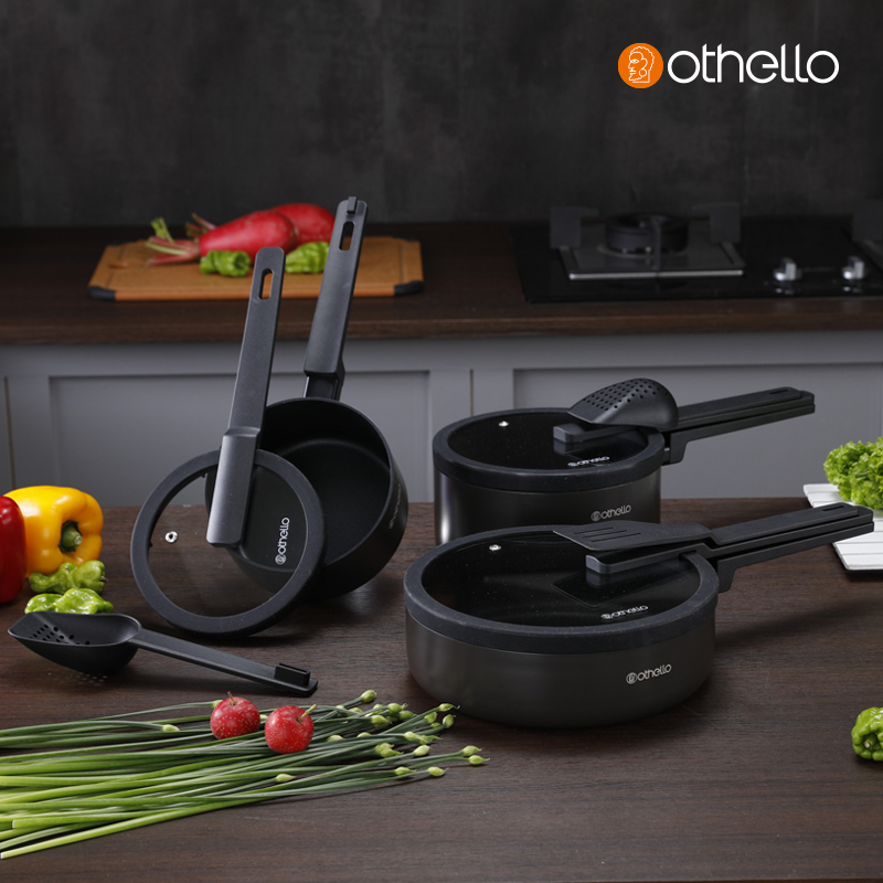 欧德罗不粘铝锅三件套三层不粘