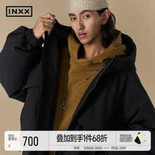 INXX轻户外感宽松连帽鸭绒羽绒服时尚休闲情侣款保暖冲锋外套