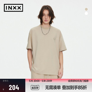 ALLPICK 简约短袖 INXX 男女圆领无性别T恤宽松休闲情侣装