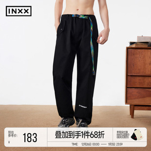 男织唛腰带可调节宽松直筒裤 INXXStandby 潮流街头休闲长裤