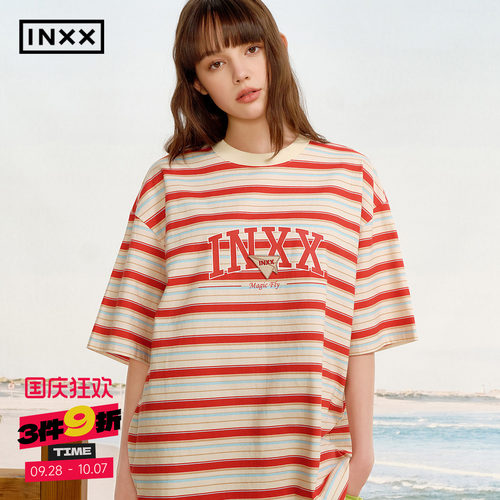 INXX明星款美式复古条纹T恤