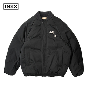 INXX时尚百搭基础款插肩袖羽绒服休闲短外套情侣XGF4151391