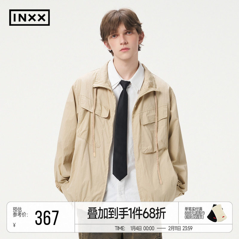 INXX复古工装感翻领外套男潮牌休闲立体大口袋设计感夹克女,男装,夹克,淘宝优惠券,粉丝福利购,淘宝优惠卷