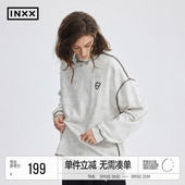 设计感套头衫 INXXAPYD T恤男情侣装 废土风长袖 春秋上衣女 美式
