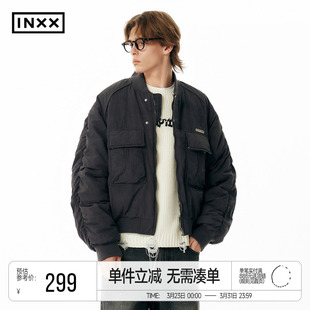 INXXAPYD 感保暖棉服无性别 复古晕染尼龙夹克外套男休闲工装
