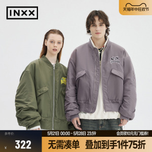 【INXX】Standby 美式复古棒球服外套男女同款高街夹克棉服潮