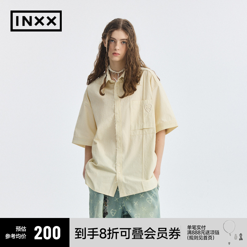 时尚短袖衬衣INXX男女同款
