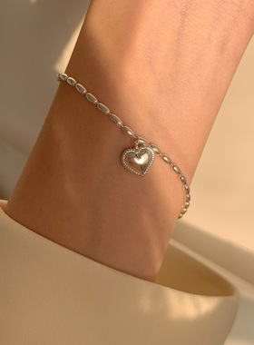 小众学生设计感复古桃心手串