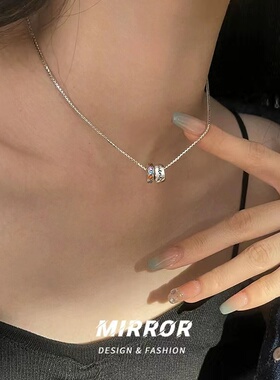 其他925银纯银女彩虹转运珠项链