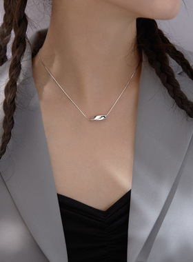 纯银小众吊坠项链轻奢送礼物