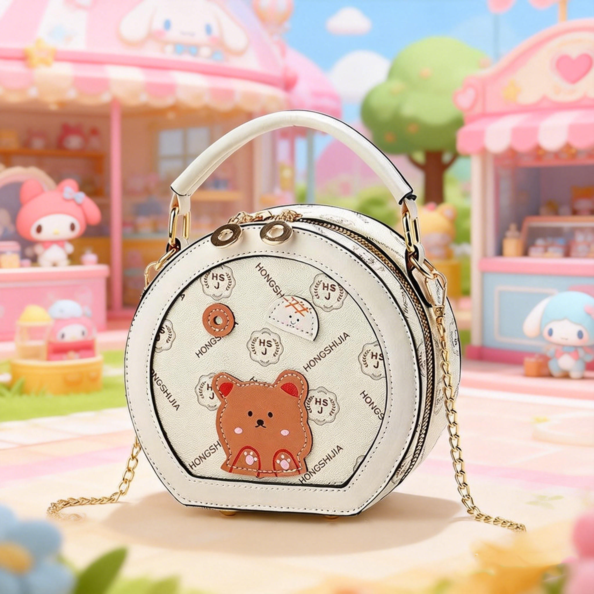 高级感小众可爱小圆包女2025新款精致链条斜挎包女生包包斜挎包