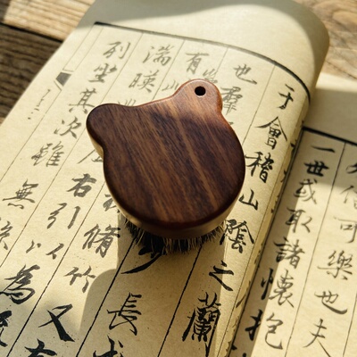花梨木花鬃正宗天然迷你高端文玩专用刷子猪鬃刷硬毛核桃鬃毛刷