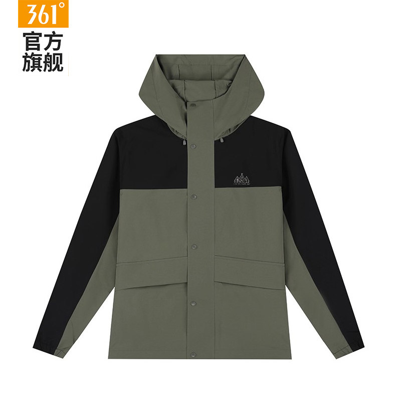361男装2026秋冬新款外套宽松舒适户外夹克男士休闲连帽运动风衣