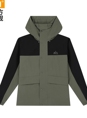 361男装2026秋冬新款外套宽松舒适户外夹克男士休闲连帽运动风衣