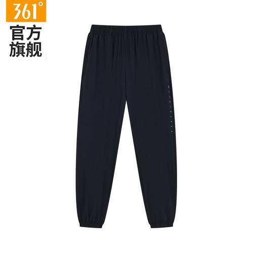 361运动裤女裤透气束脚黑色