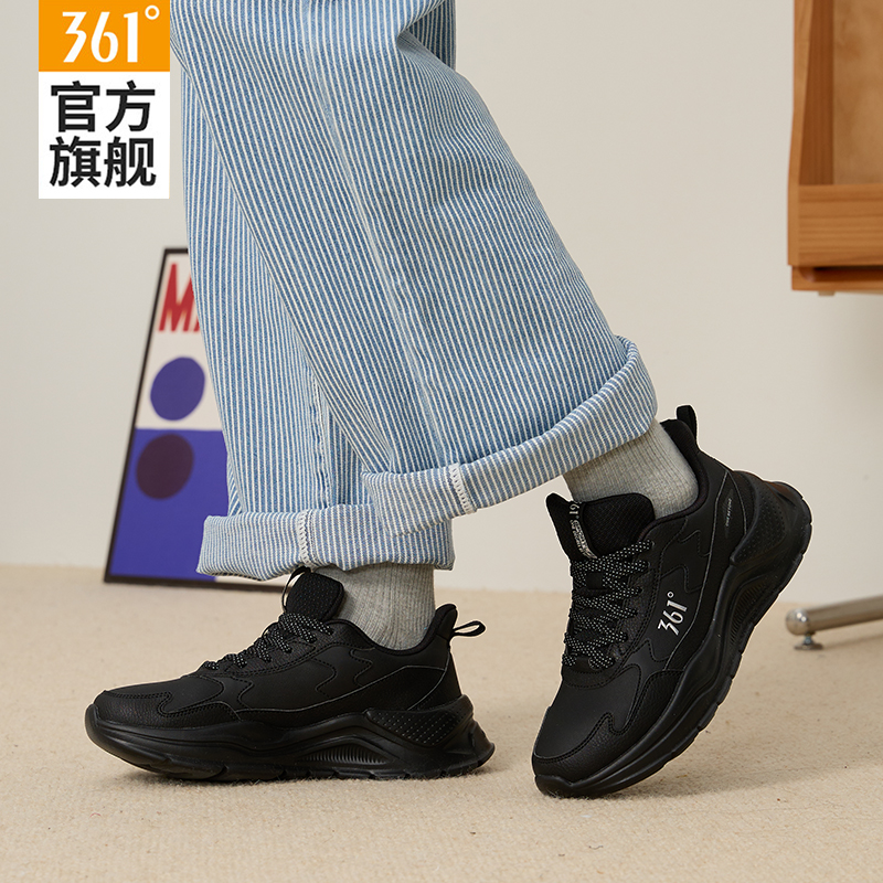 361运动鞋皮面保暖女鞋跑步鞋子