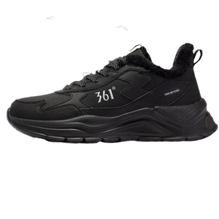 361男鞋2025冬季新款加绒保暖运动鞋男款棉鞋休闲跑步鞋子老爹鞋