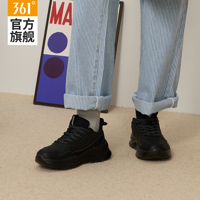 361运动鞋皮面防水女鞋跑步鞋