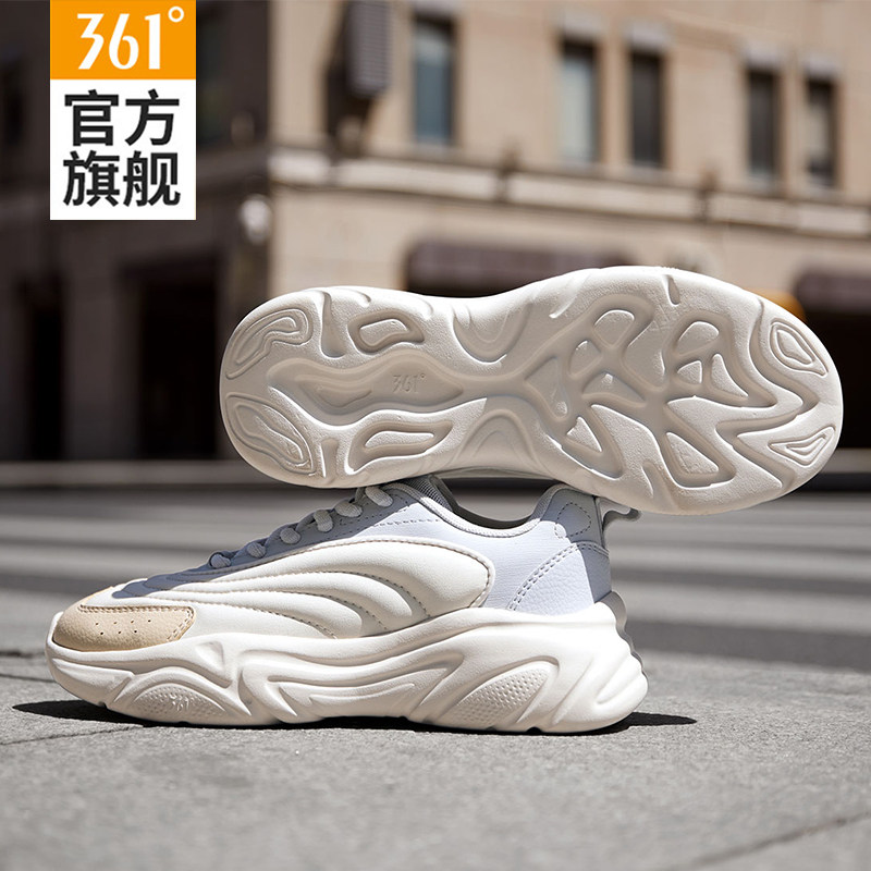 361女鞋运动鞋2026新款春秋皮面软底跑步鞋子轻便防水女士休闲鞋