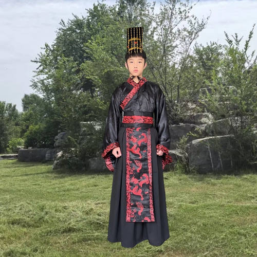 古装汉服 男士秦始皇帝cosplay龙袍大臣士兵官员汉高祖演出衣服装