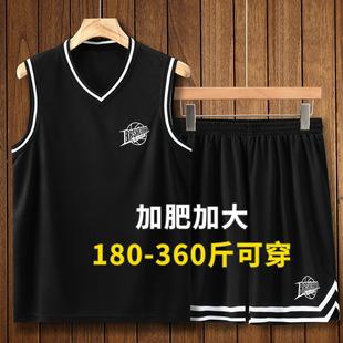 2025新款背心运动套装男夏季速干篮球服胖子加肥加大码短裤300斤