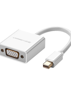 绿联MD113 MiniDP公转VGA母转换器线1080P白色10458黑色10459