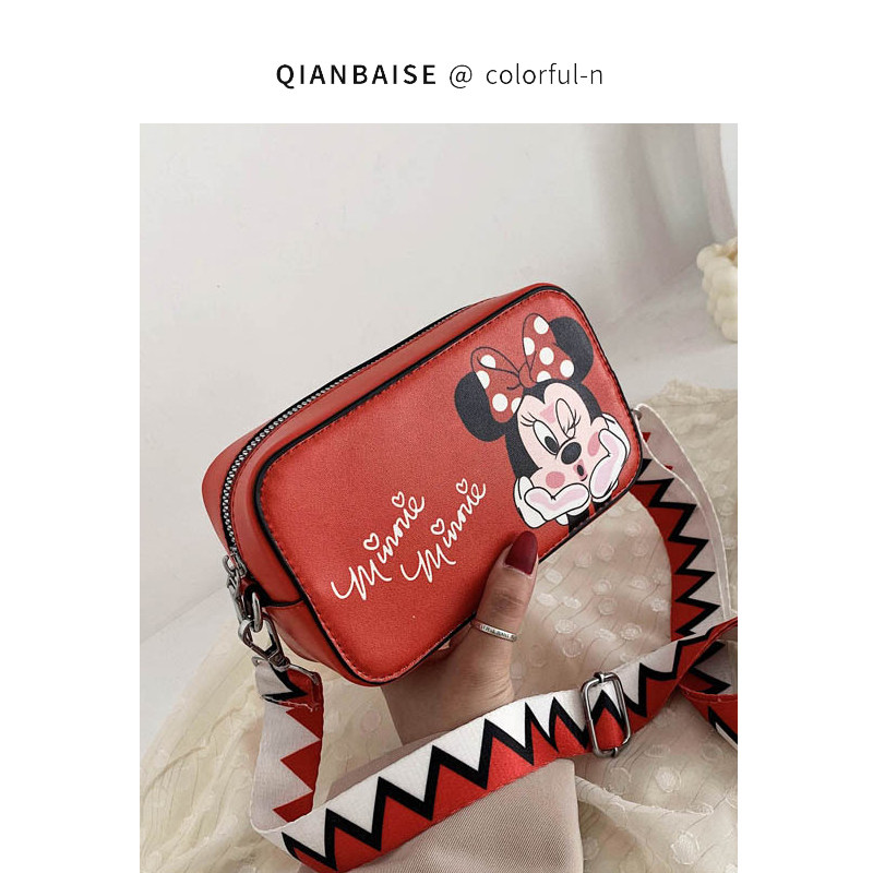 包包女包潮韩版流行印花卡通可爱单肩包洋气行李箱少女斜挎小方包