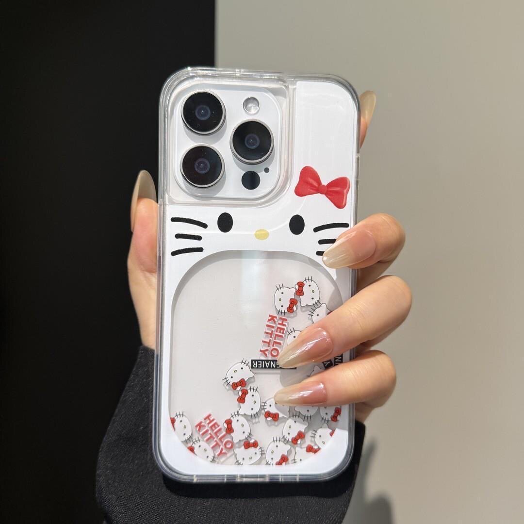 日韩流动字母kt猫适用华为mate70pro手机壳mate16pro亚克力硅胶透明p70p60pro流沙卡通mate50/40pro防摔硬壳