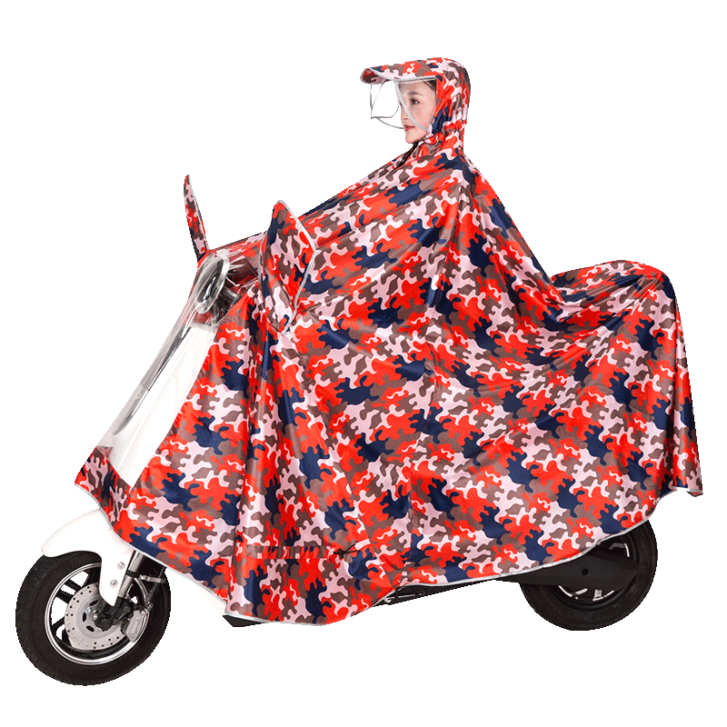 防暴雨摩托车电动电瓶车头盔式雨衣男女单人加大成人骑行雨衣雨披
