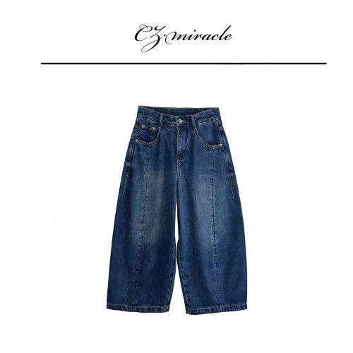 【气球裤】“100长绒棉”/弯刀裤牛仔裤JZ-4140C