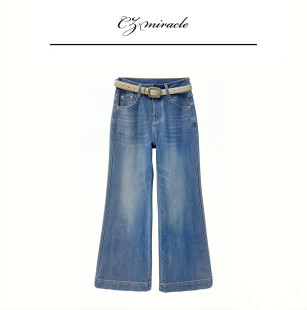 万人迷 跳舞可穿 牛仔裤 3065C 撒银高弹微喇裤