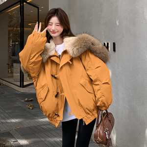 【数据好主推】新增南瓜色貉子毛90派克羽绒服B220-2461-P375K558图片
