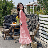 [新款]设计感V领长款连衣裙2280p125k178，女装连衣裙，Mushroom