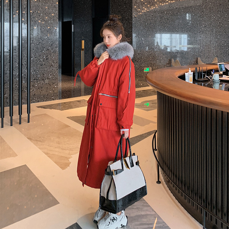 新款长款过年冬装派克服011935，女装派克服，Mushroom