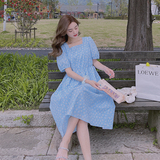 【】出货中今年新压皱小雏菊碎花连衣裙011-2103-P105K158，女装连衣裙，Mushroom