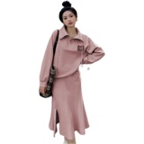 【2022春】7天出货可爱学院风卫衣裙套装011-951-p140-k198，女装卫衣/绒衫，Mushroom