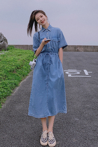 【2022新款】休闲通勤高腰牛仔裙280-2234-p110k168图片