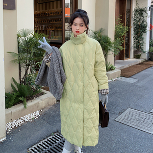 大货已出【双十一主推】菱格长款拼接羽绒服2260-p255k368